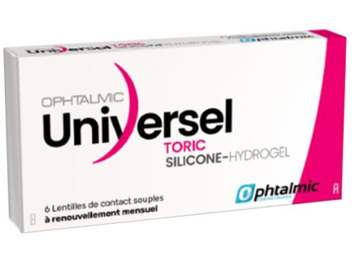 UNIVERSEL SILICONE Toric 6 Lentilles mensuelles