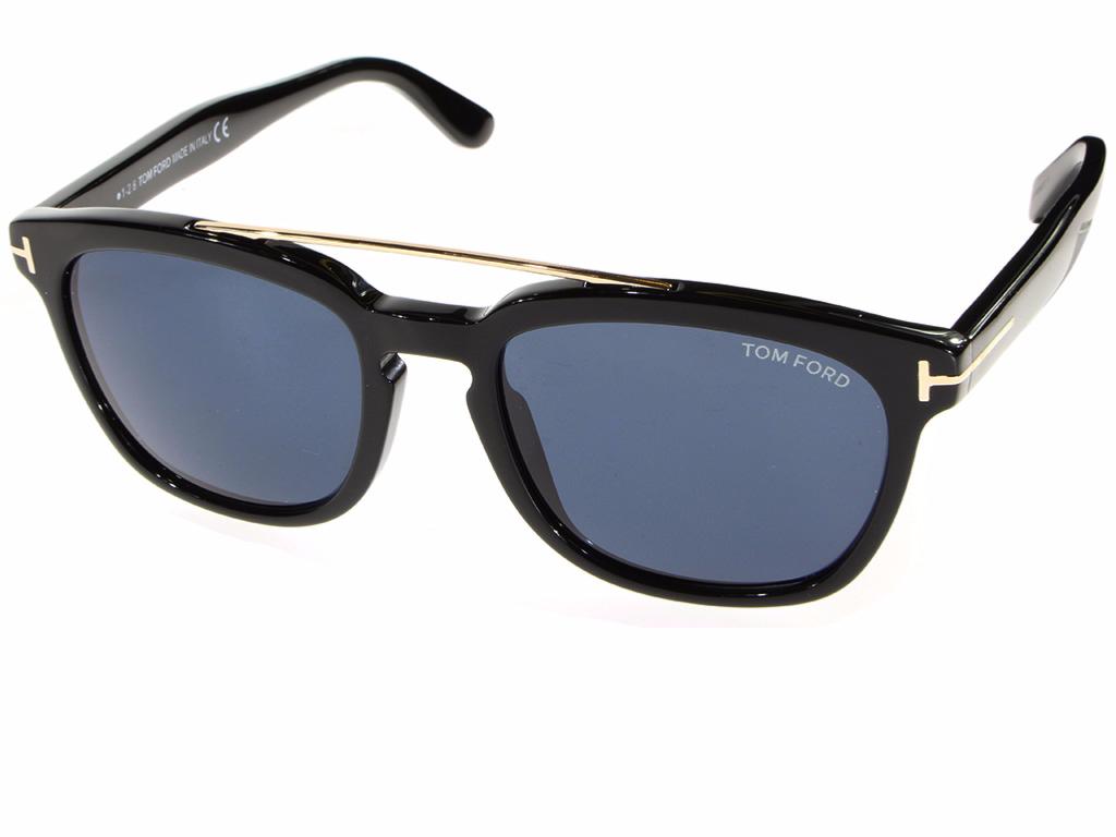 Tom Ford FT0516 01A Holt Shiny Black Brow Bar Square Sunglasses -  Walmart.com